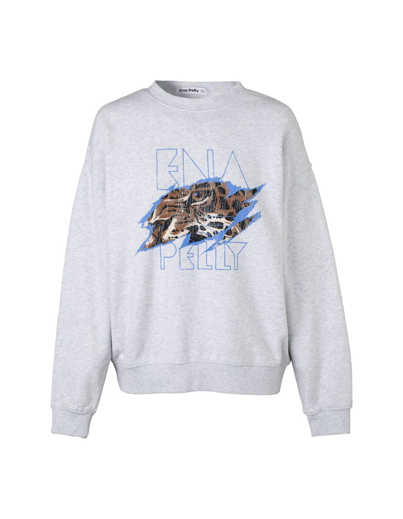 Elysian Collective Ena Pelly Tigers Eye Sweatshirt White Marle