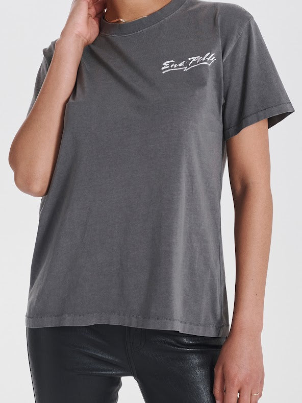 Elysian Collective Ena Pelly Winged Shield Tee Charcoal