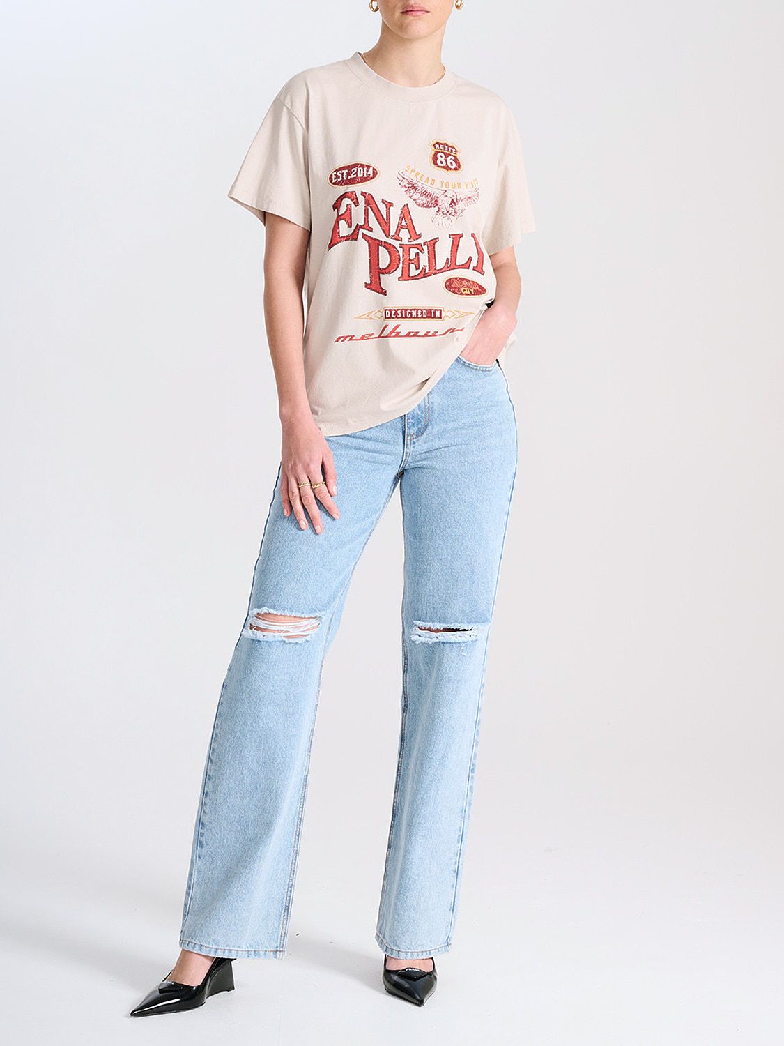 Elysian Collective Ena Pelly Wings Tee Alabaster