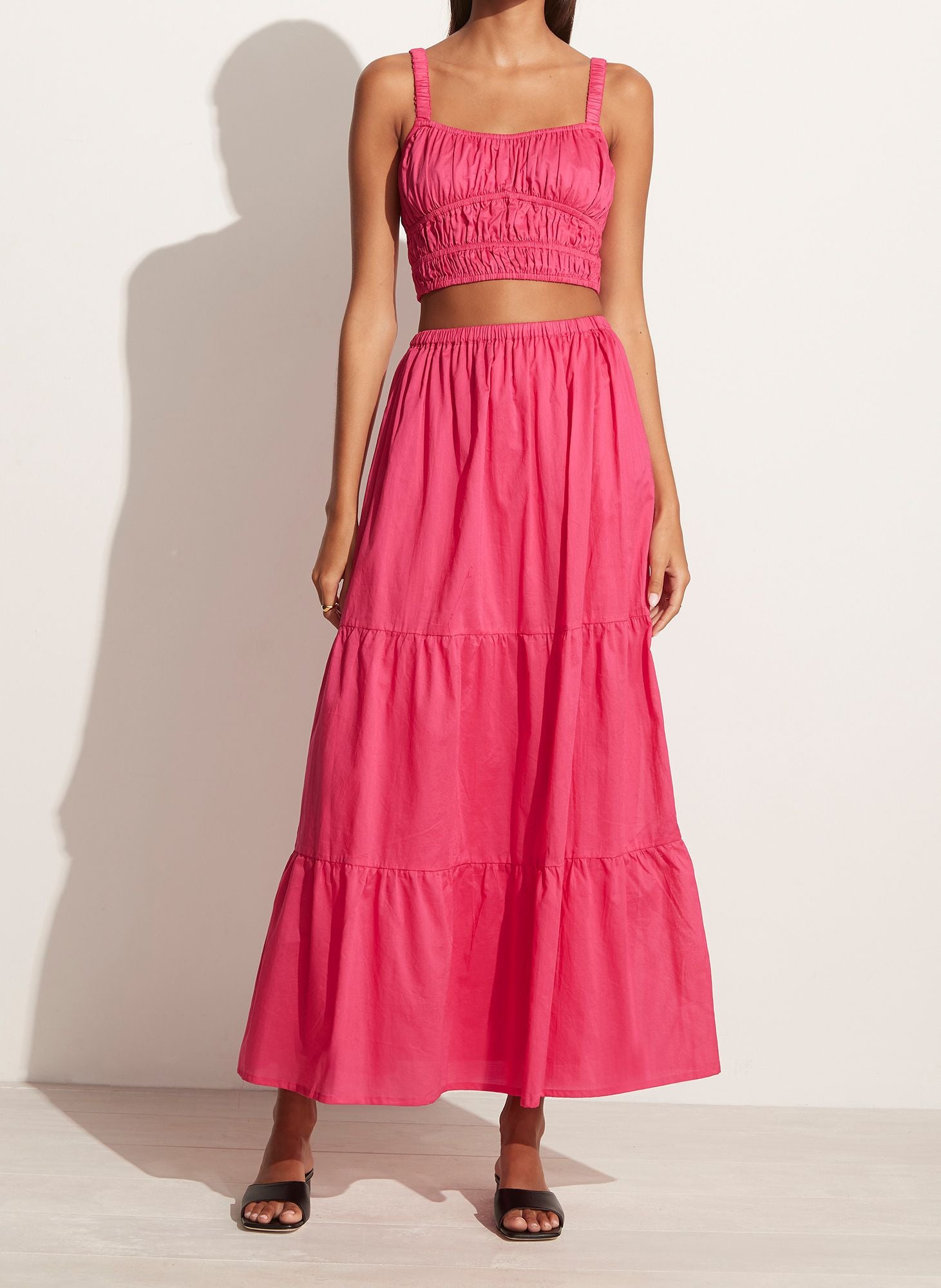 Elysian Collective Faithfull The Brand Ellaine Maxi Skirt Fuchsia