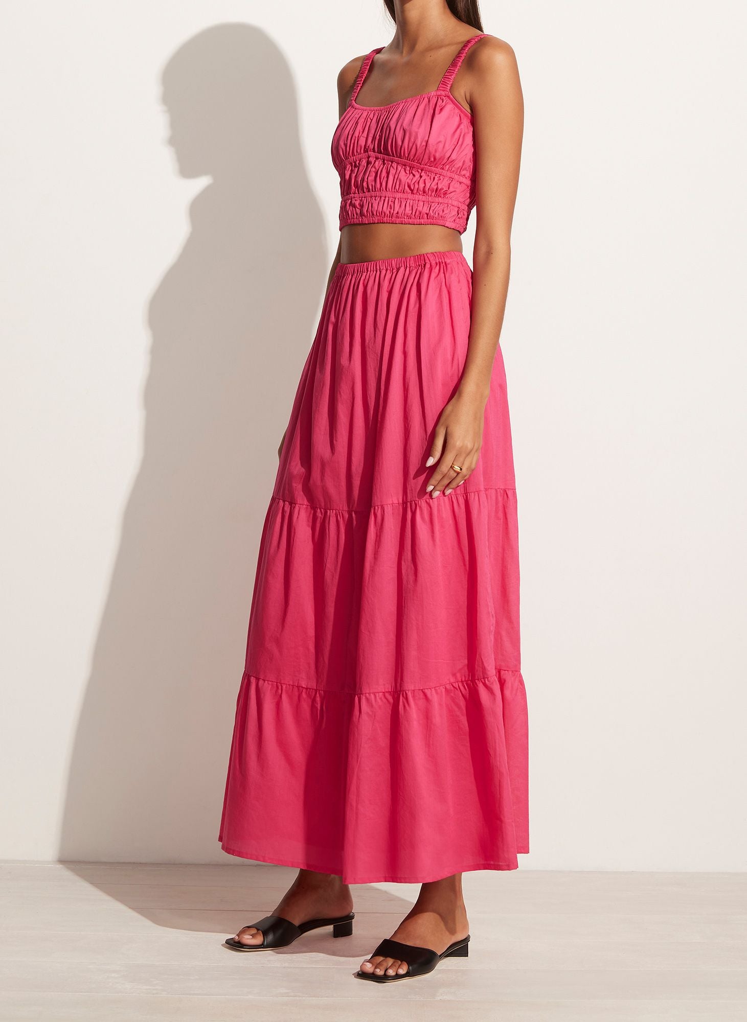 Elysian Collective Faithfull The Brand Ellaine Maxi Skirt Fuchsia