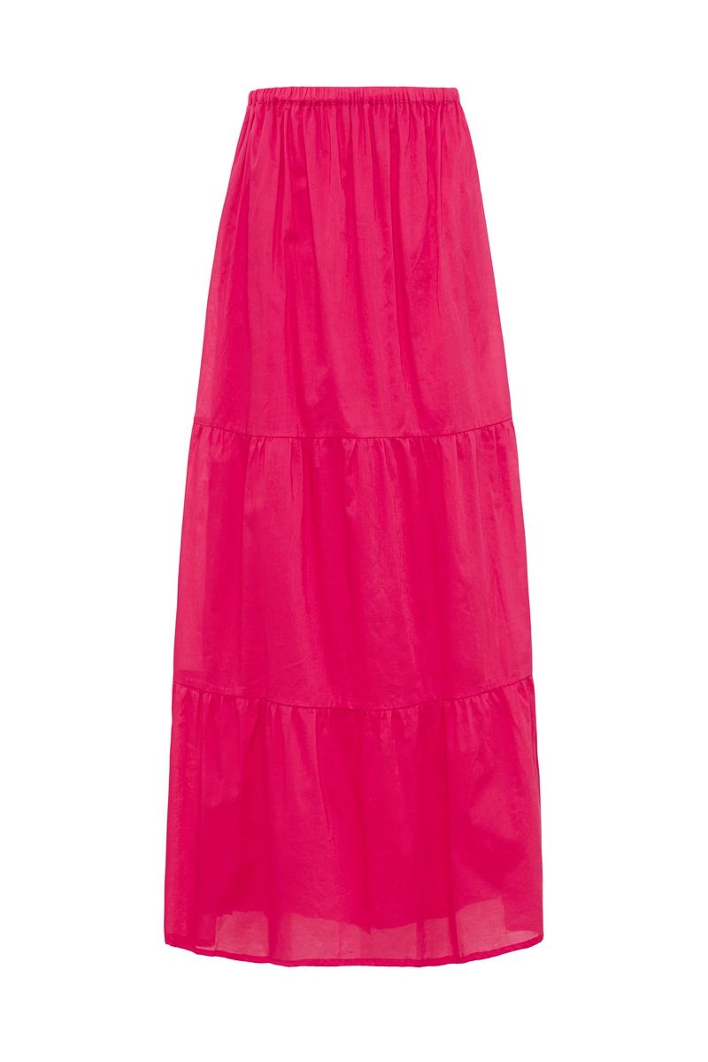 Elysian Collective Faithfull The Brand Ellaine Maxi Skirt Fuchsia