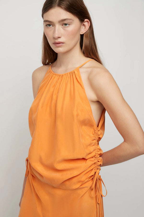 Elysian Collective Friend Of Audrey Andree Cupro Ruched Top