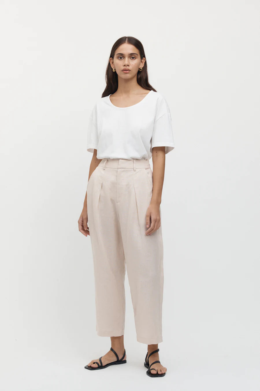 Elysian Collective Friend of Audrey Emillon Linen Trouser Bone