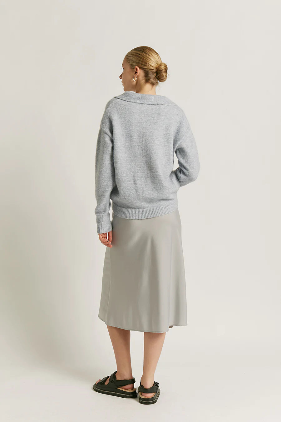 Elysian Collective Friend of Audrey Greta Polo Knit Powder Blue