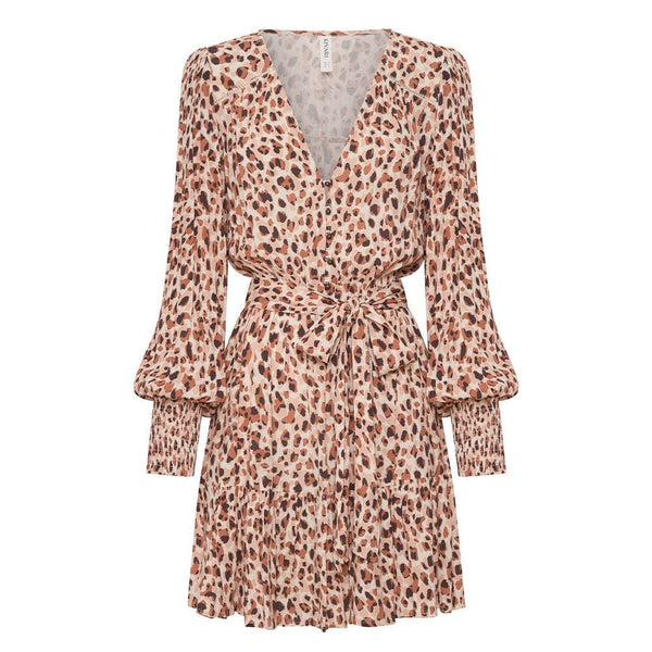 Kivari stone leopard slip clearance dress