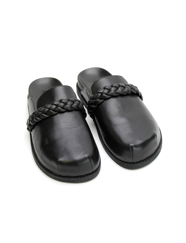 Elysian Collective La Tribe Aria Braided Clog Black