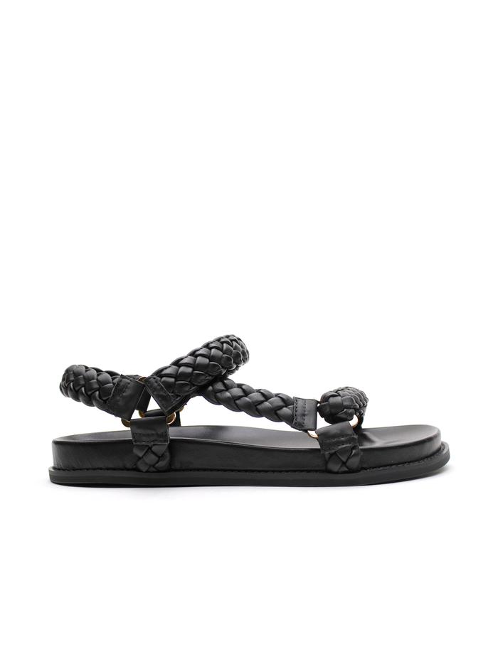 Elysian Collective La Tribe Elke Braided Sandal Black