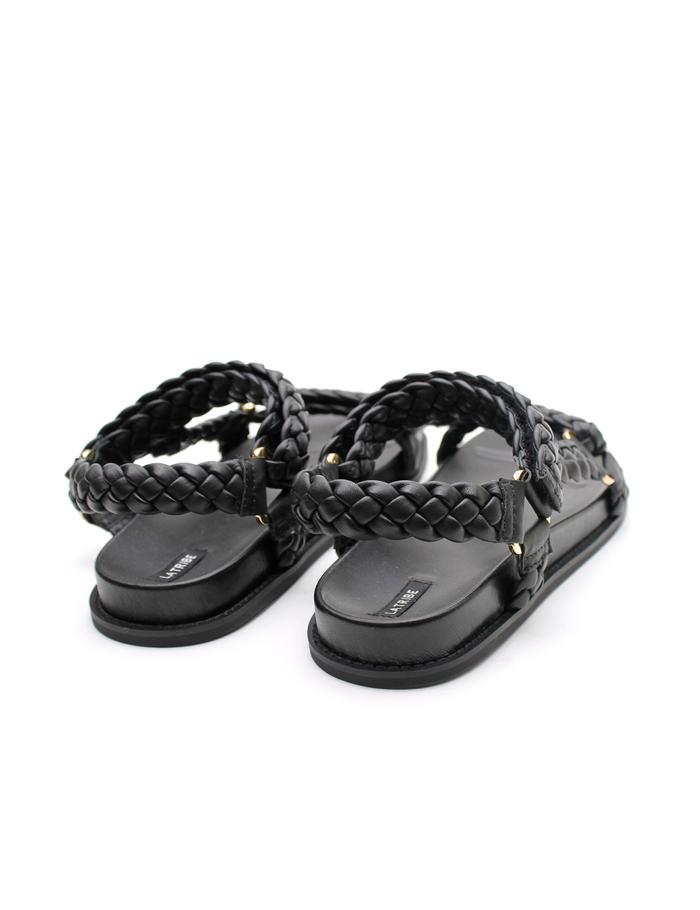 Elysian Collective La Tribe Elke Braided Sandal Blac