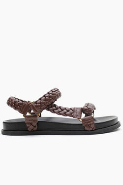 Elysian Collective La Tribe Elysian Collective Elke Braided Sandal Ox Blood