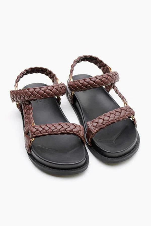 Elysian Collective La Tribe Elysian Collective Elke Braided Sandal Ox Blood
