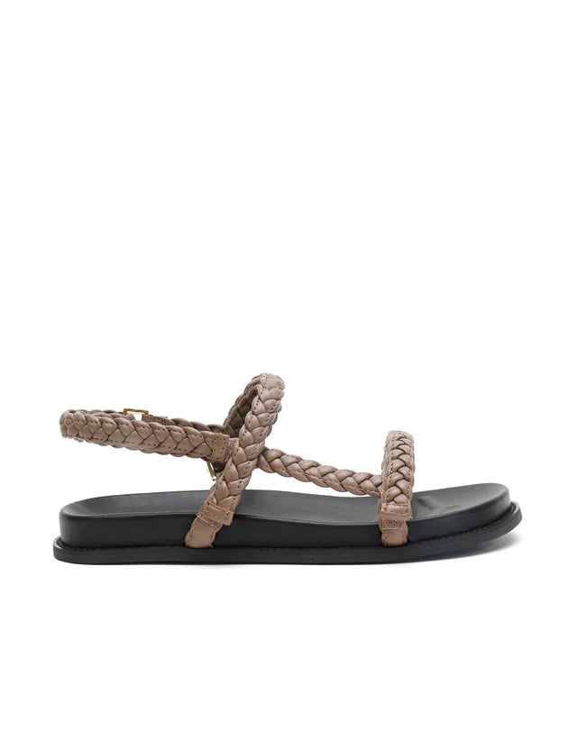 Elysian Collective La Tribe Thin Elke Braided Sandal Mocha