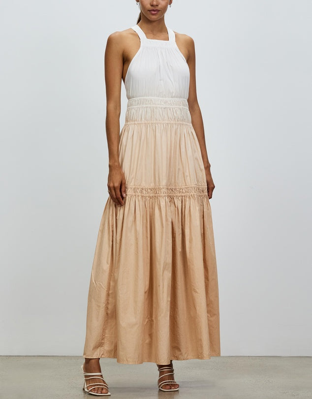 Elysian Collective Magali Pascal Kirana Maxi Dress Sunset Peach