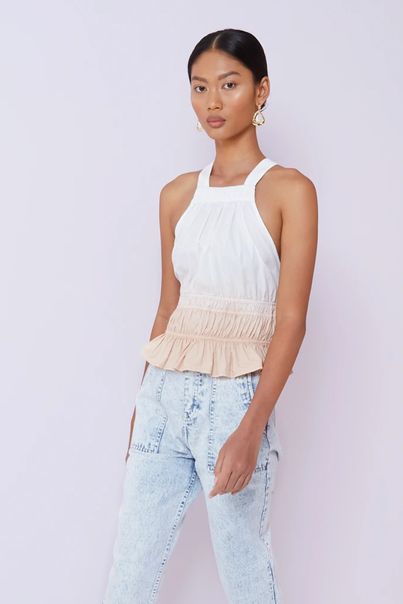 Elysian Collective Magali Pascal Kirana Top Sunset Peach