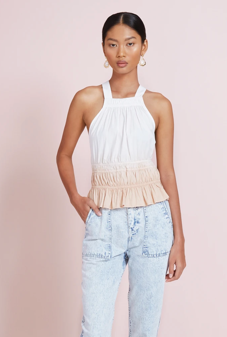 Elysian Collective Magali Pascal Kirana Top Sunset Peach