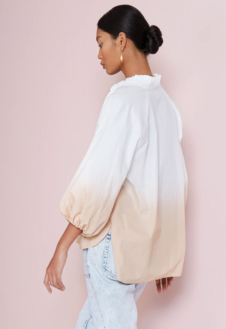 Elysian Collective Magali Pascal Soleil Shirt Sunset Peach