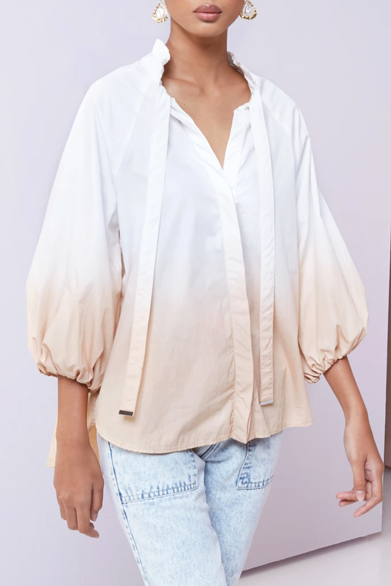 Elysian Collective Magali Pascal Soleil Shirt Sunset Peach