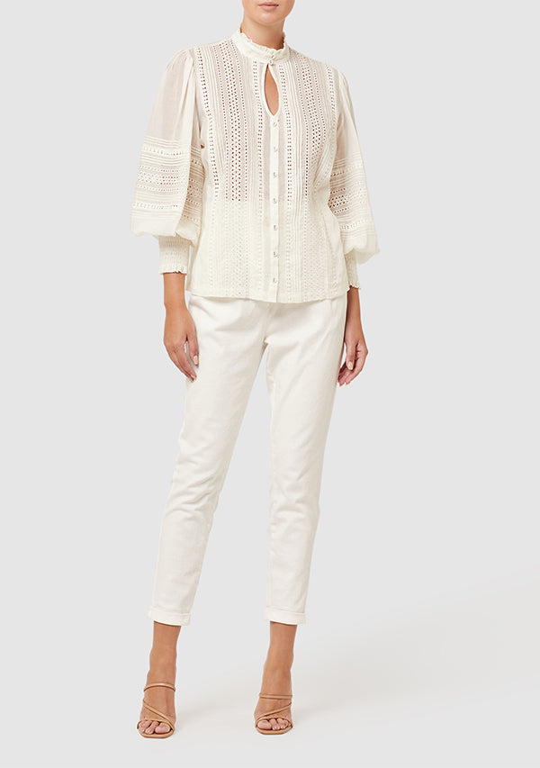 Elysian Collective Ministry of Style Mystical Embroidery Blouse Ivory
