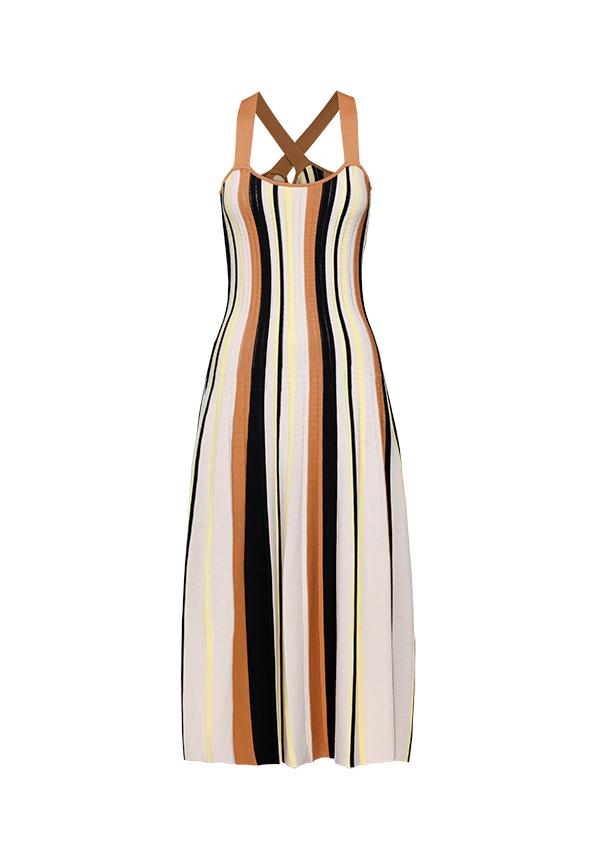Elysian Collective Ministry of Style Radiant Stripe Midi Dress