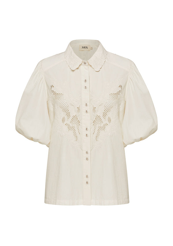 Elysian Collective Ministry of Style Flora Embroidery Blouse Ivory