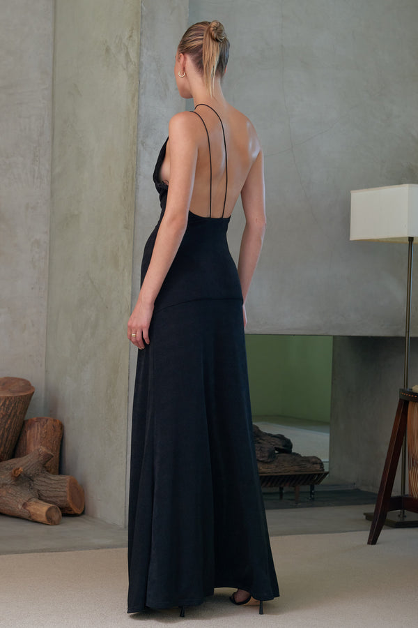 Elysian Collective Misha Celestine Maxi Dress Black