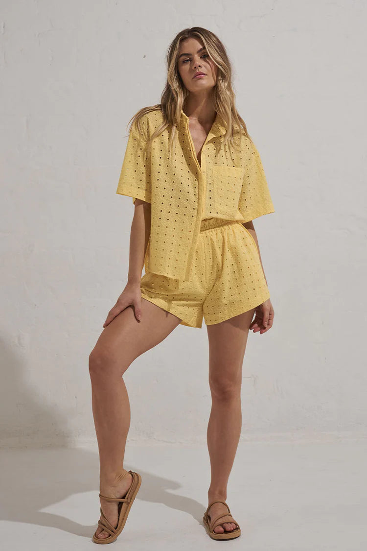 Elysian Collective Mon Renn Radiate Shirt Lemon Sorbet