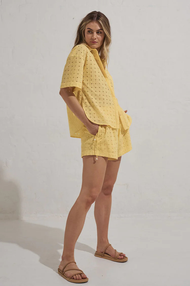 Elysian Collective Mon Renn Radiate Shirt Lemon Sorbet