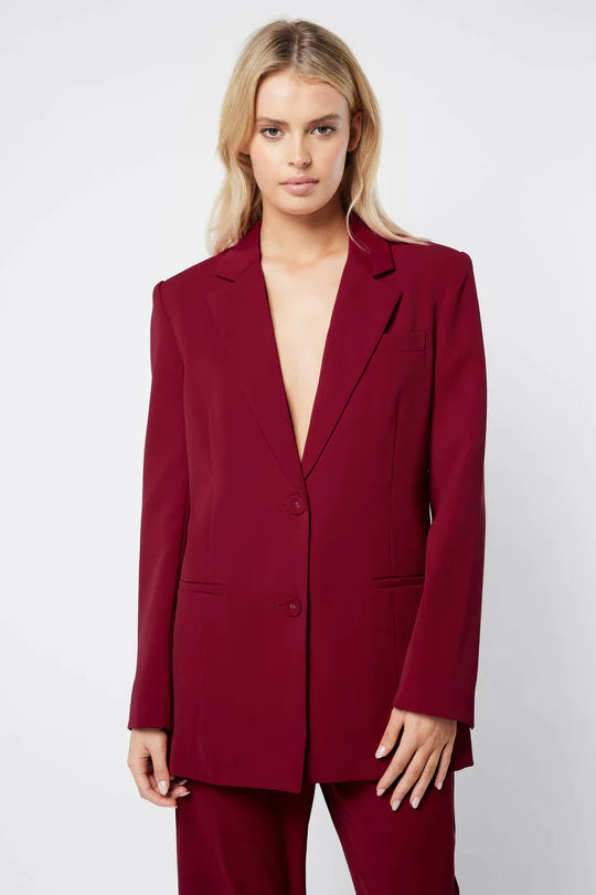 Elysian Collective Mossman Ride This Out Blazer Crimson