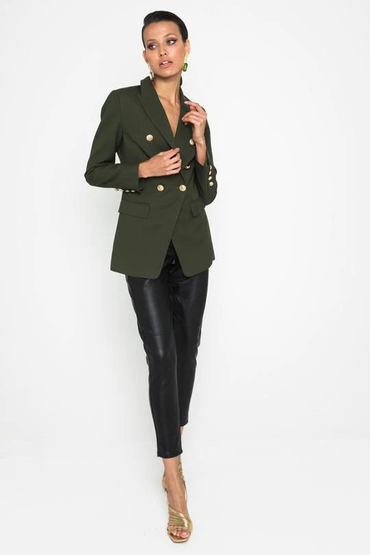Green sales khaki blazer