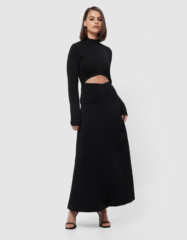 Elysian Collective Mossman The Fifth Knit Maxi Dress (Black)