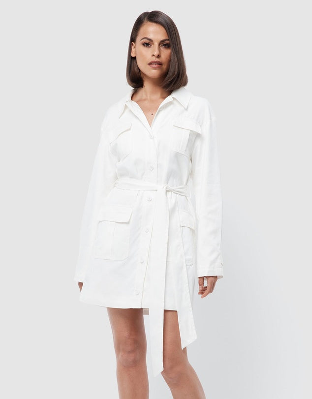 Elysian Collective Mossman The Lexington Shirt Dress (White)