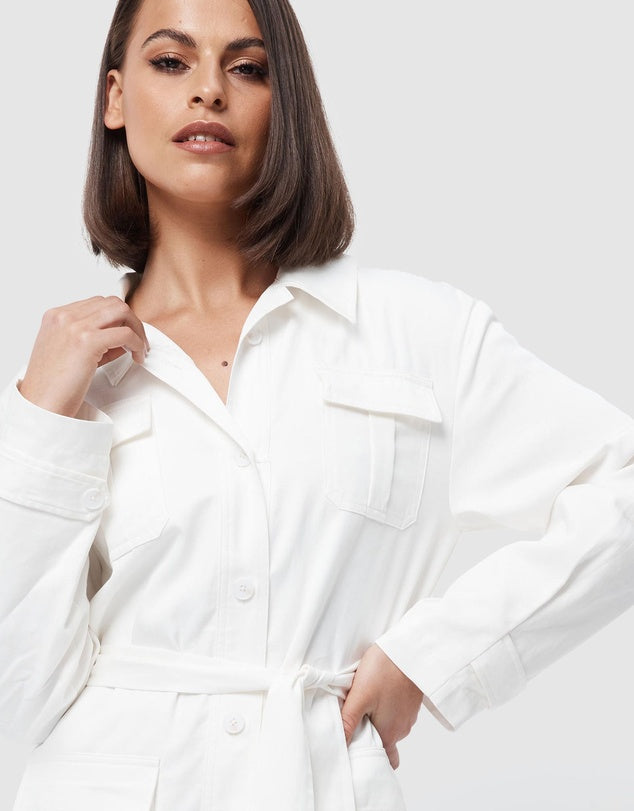 Elysian Collective Mossman The Lexington Shirt Dress (White)