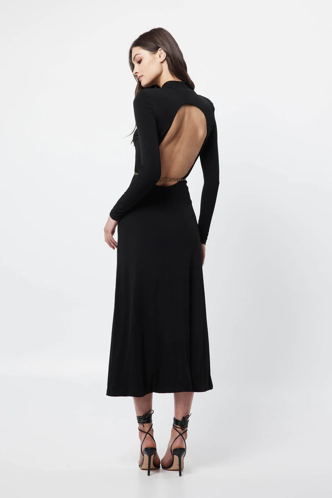 Elysian Collective Mossman Utopia Midi Dress Black