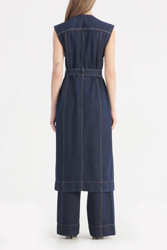 Elysian Collective Nobody Denim Jeanie Sleeveless Trench Moody Blue