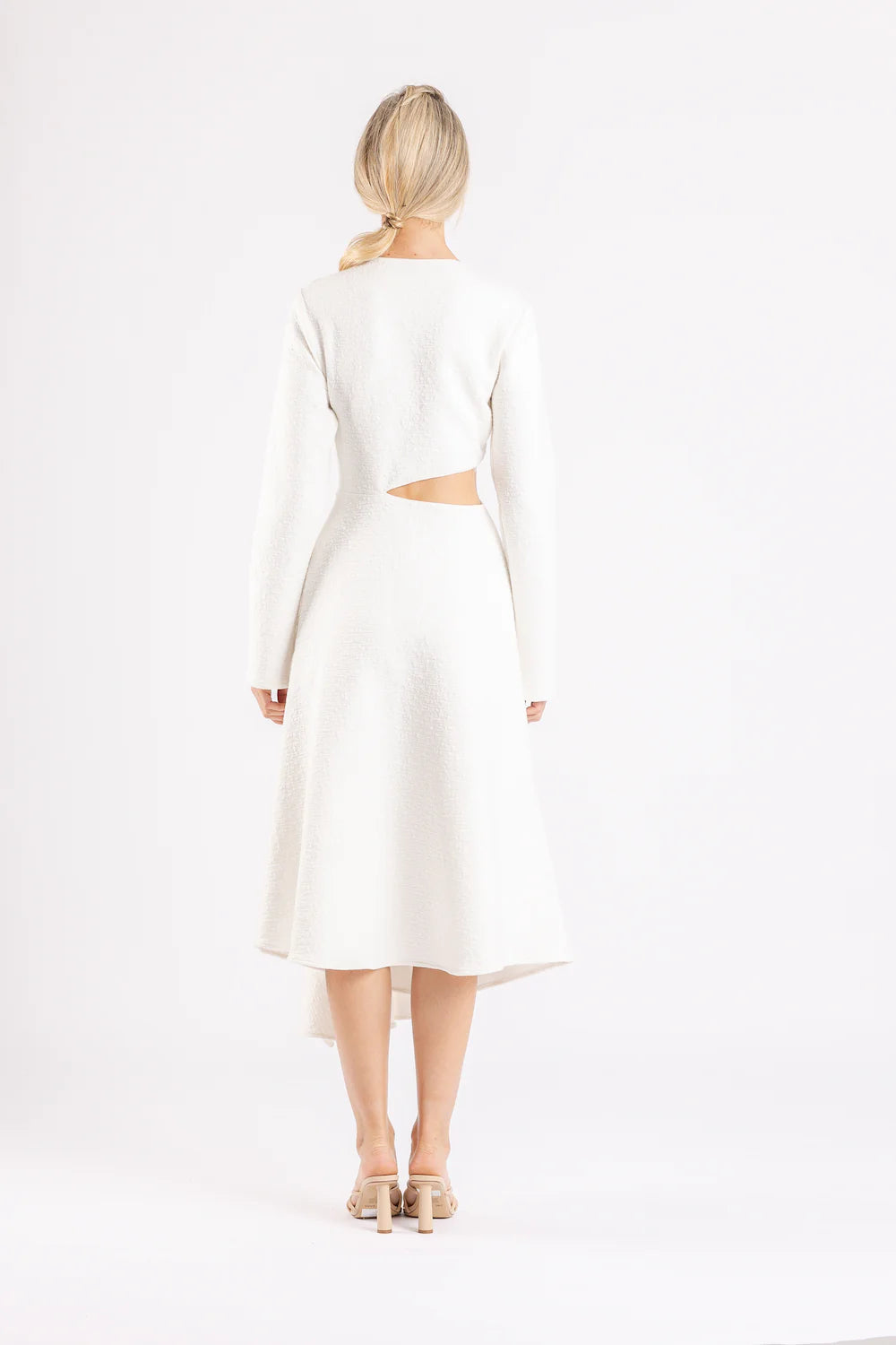 Elysian Collective One Fell Swoop Roisin Midi Dress Blanche