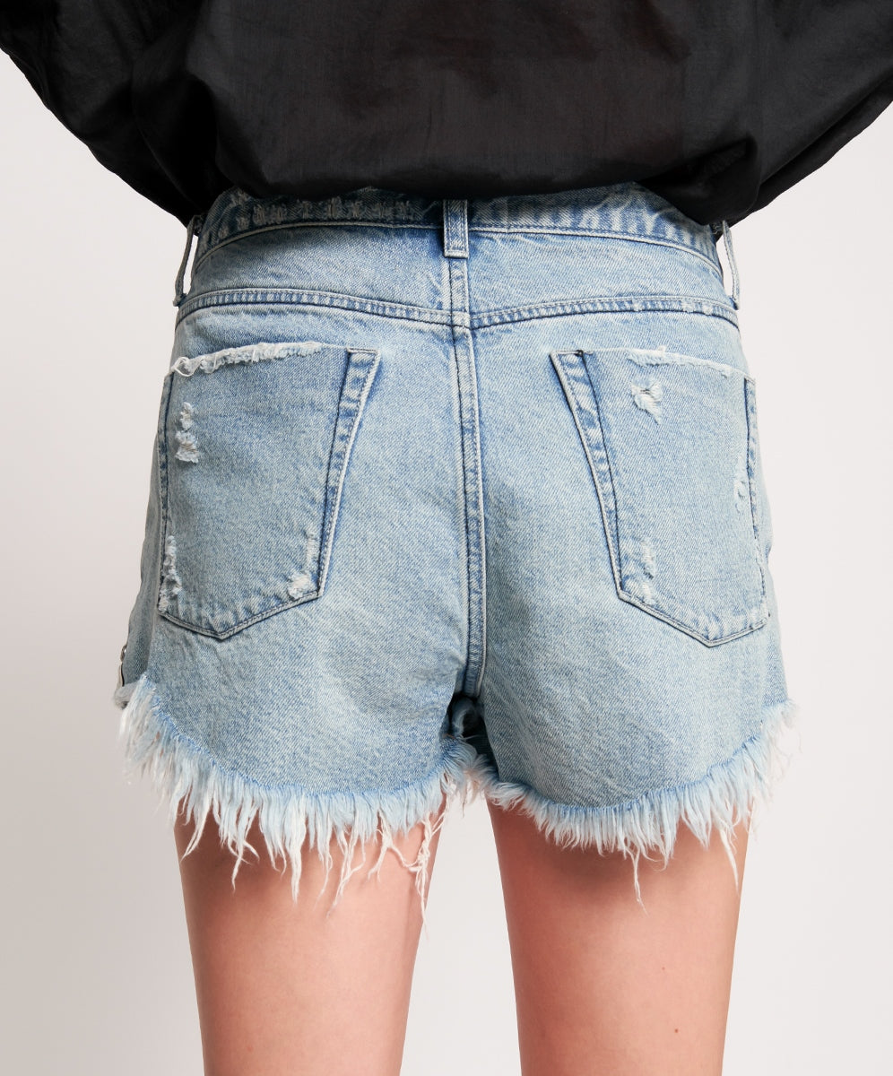 Elysian Collective One Teaspoon Salty Dog Outlaws Mid Length Denim Short