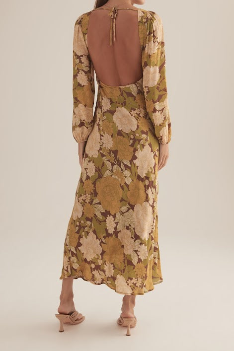 Elysian Collective Ownley Bethenny Dress Toffee Bloom