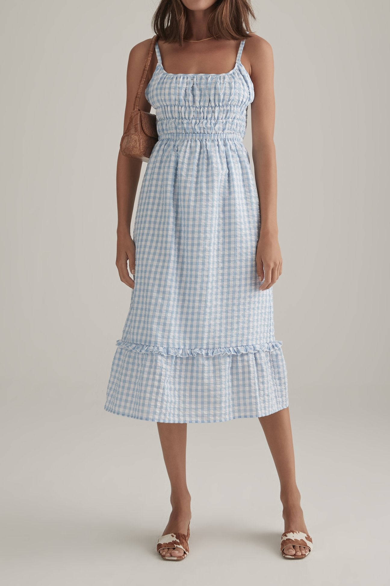 Elysian Collective Ownely Juliana Dress Blue Gingham