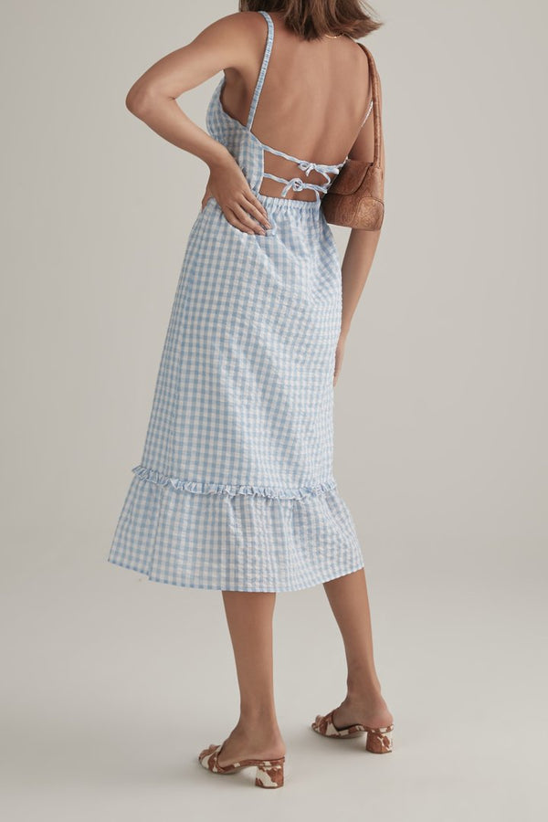 Elysian Collective Ownely Juliana Dress Blue Gingham