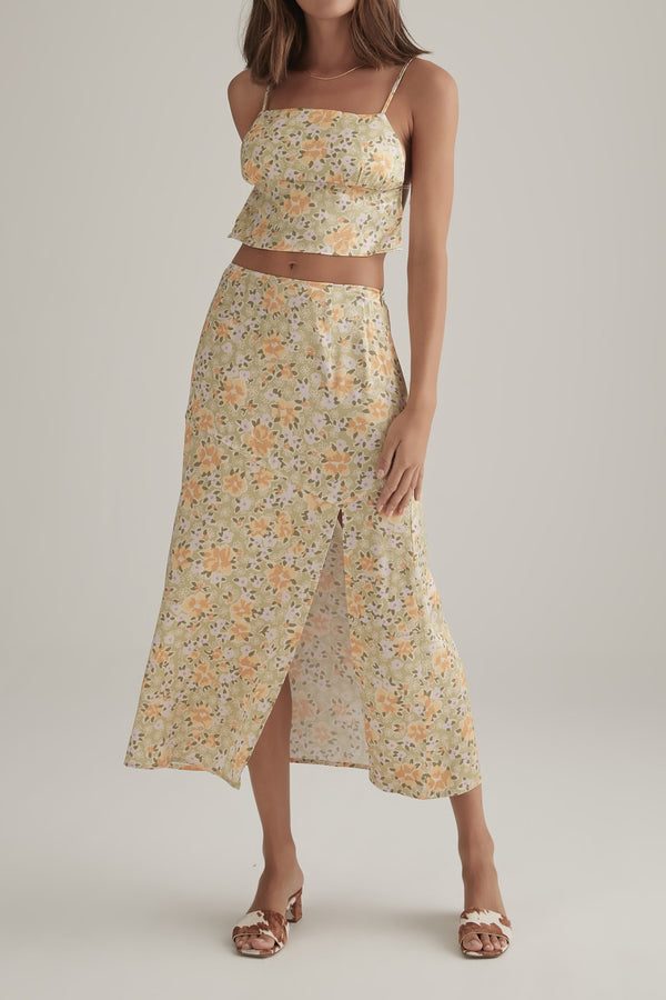 Elysian Collective Ownley Peony Skirt Sorbet Floral