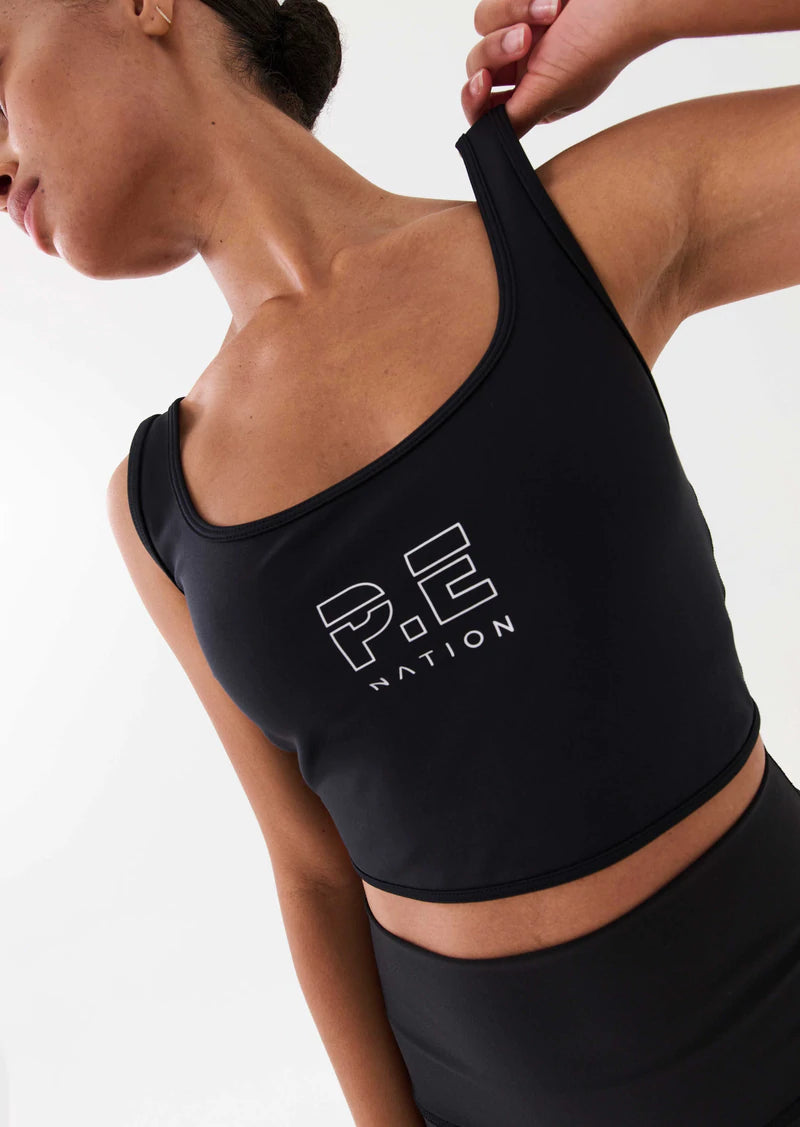 P.E Nation TEMPO BRA - Light support sports bra - black 