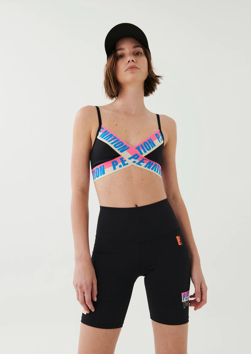 Elysian Collective Pe Nation Half Volley Sports Bra (Black)