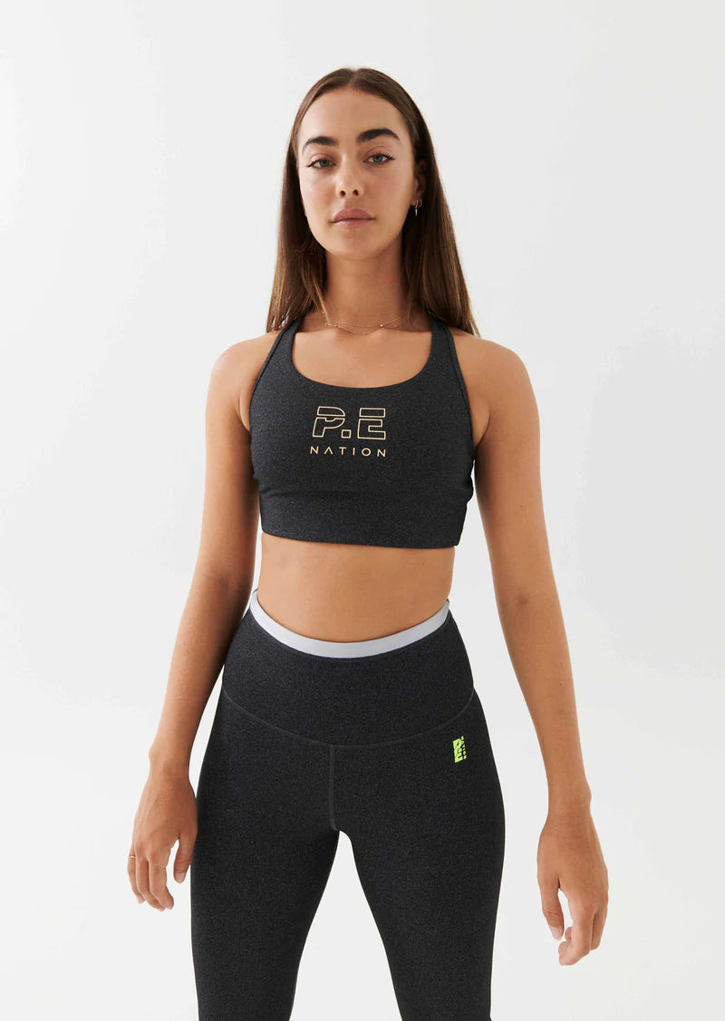 Elysian Collective PE Nation Reaction Sports Bra Charcoal