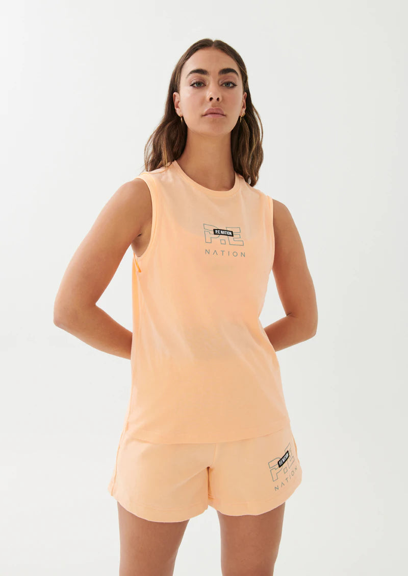 Elysian Collective Pe Nation Twist Serve Tank Pale Peach