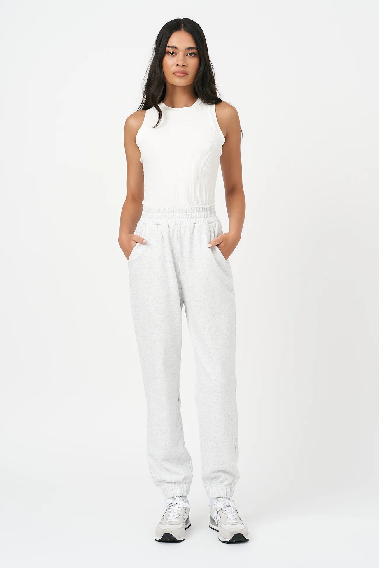 Elysian Collective Raef The Label Brooks Track Pant White Marle