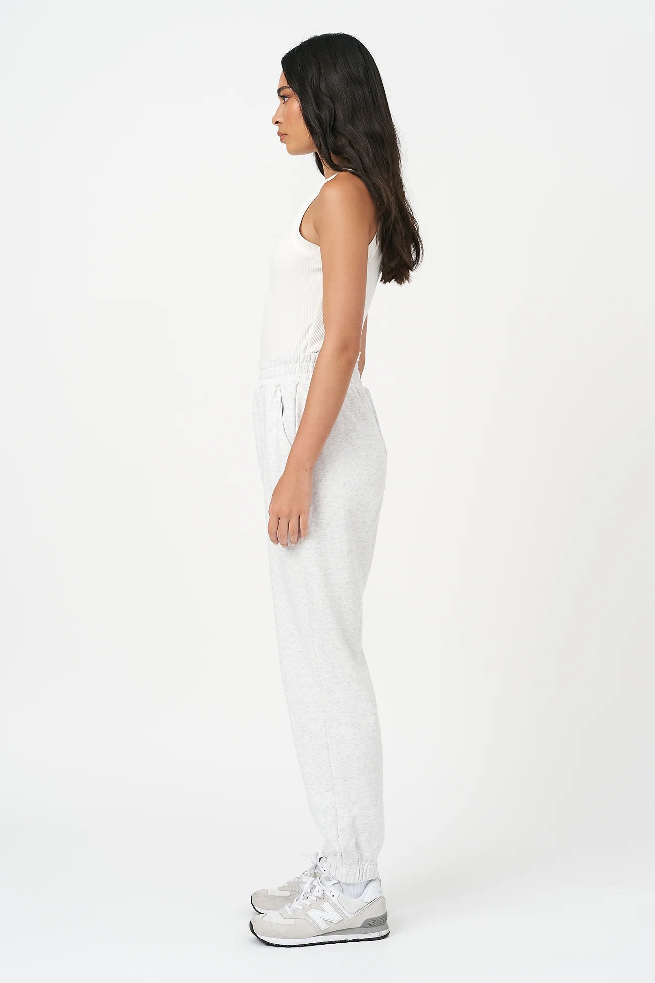 Elysian Collective Raef The Label Brooks Track Pant White Marle