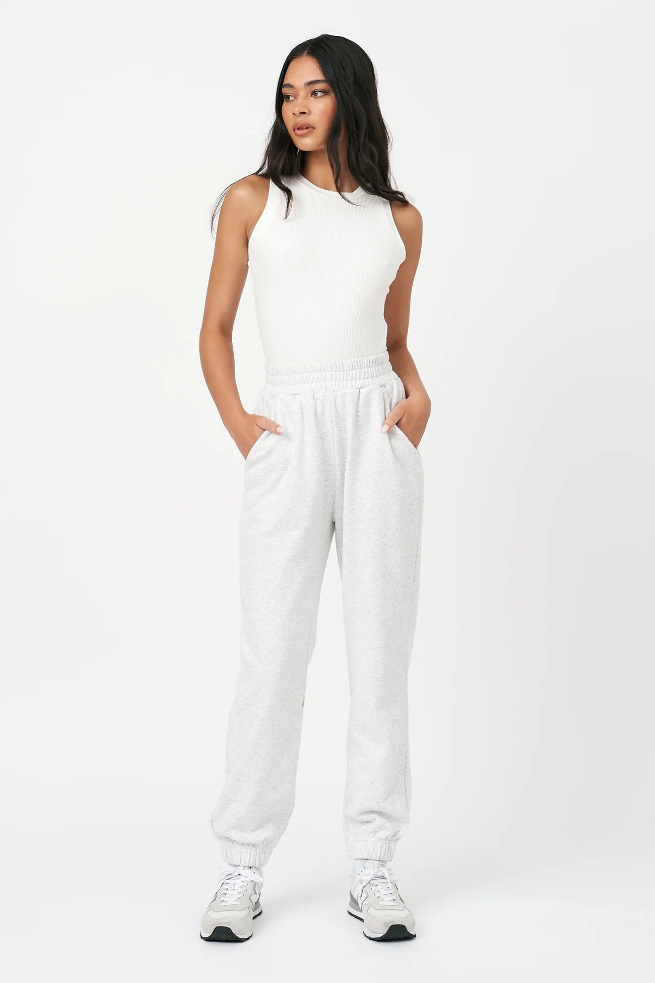 Elysian Collective Raef The Label Brooks Track Pant White Marle