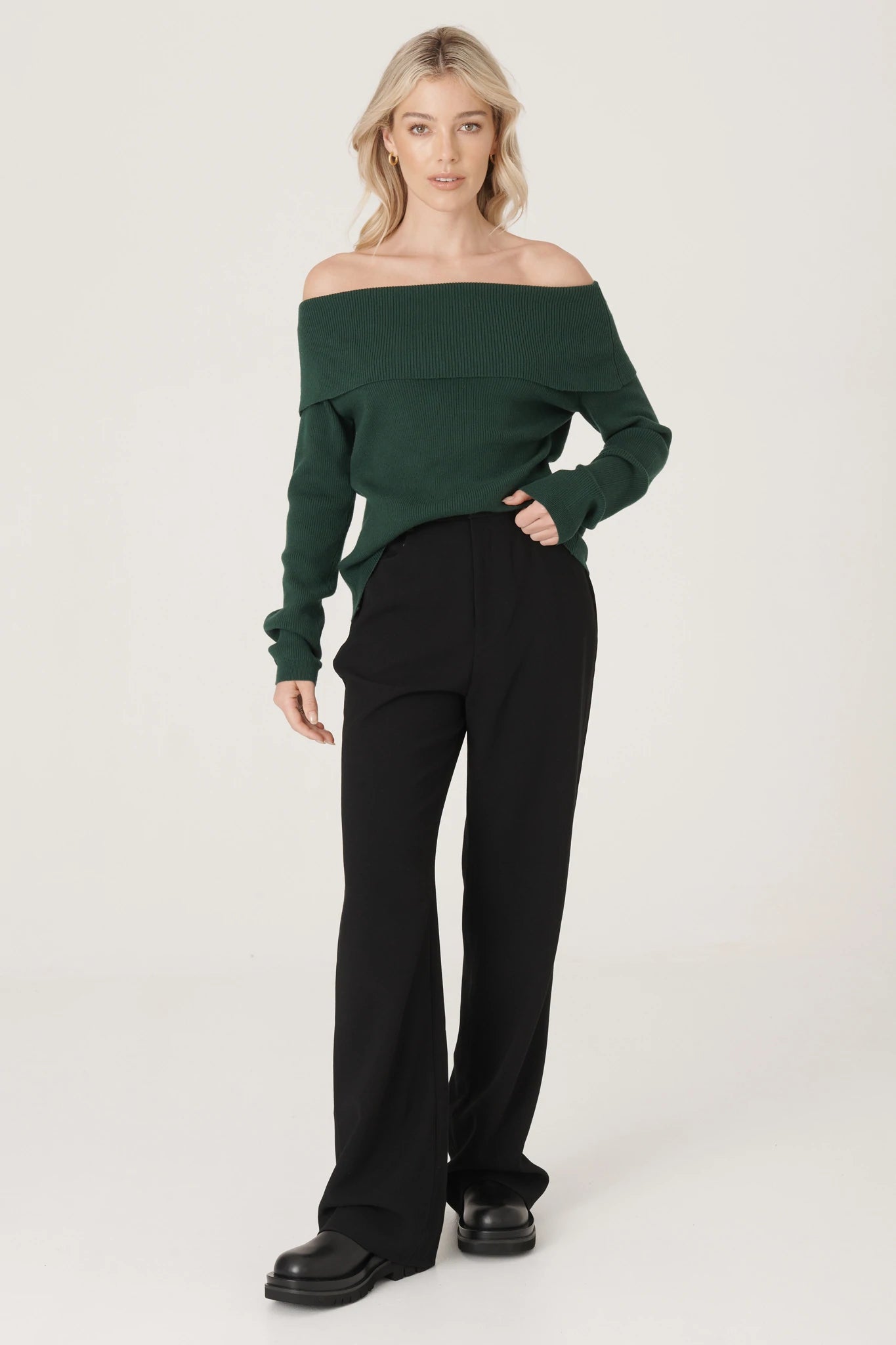 Elysian Collective Raef The Label Dunes Knit Green