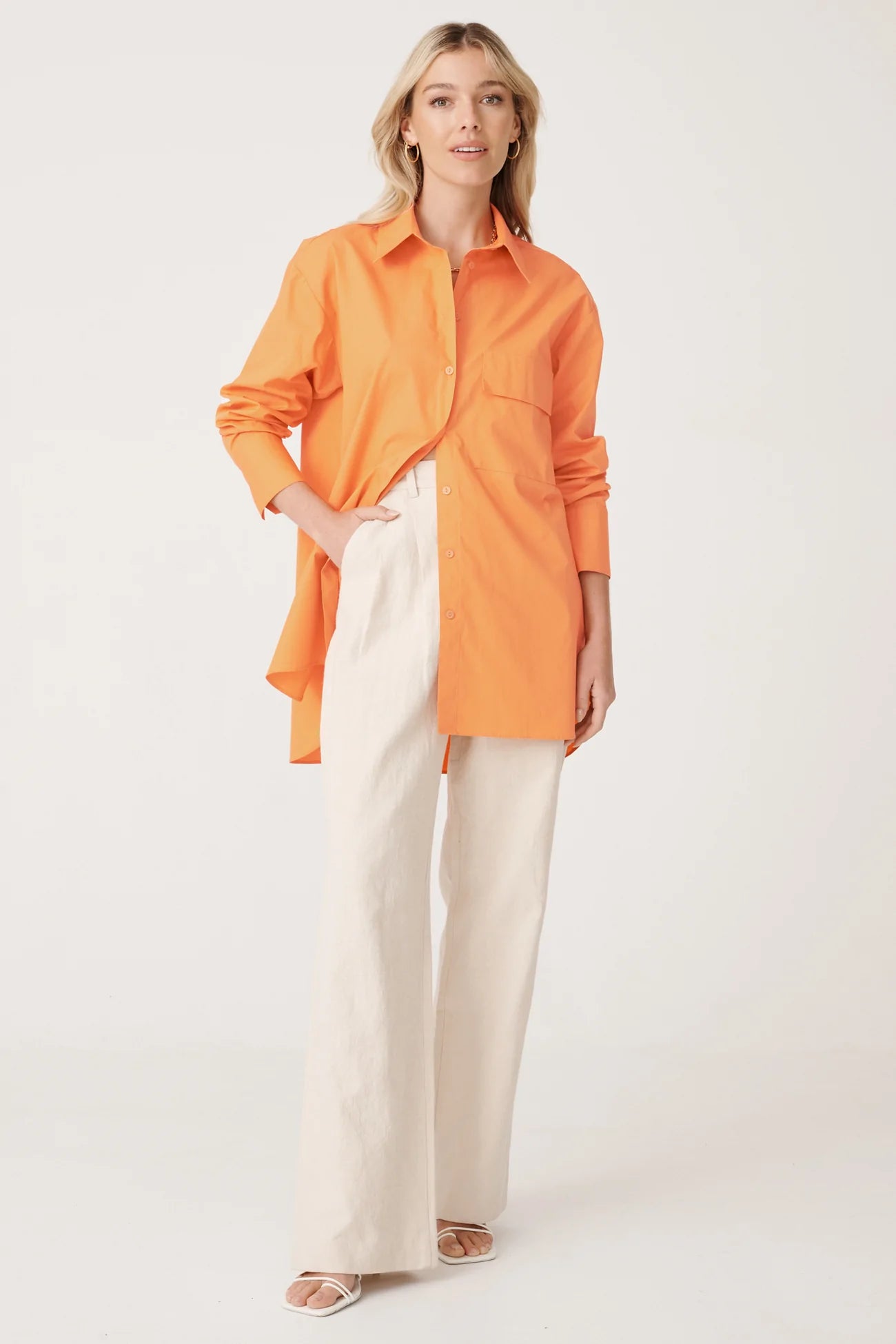 Elysian Collective Raef The Label Scarlett Shirt Orange 