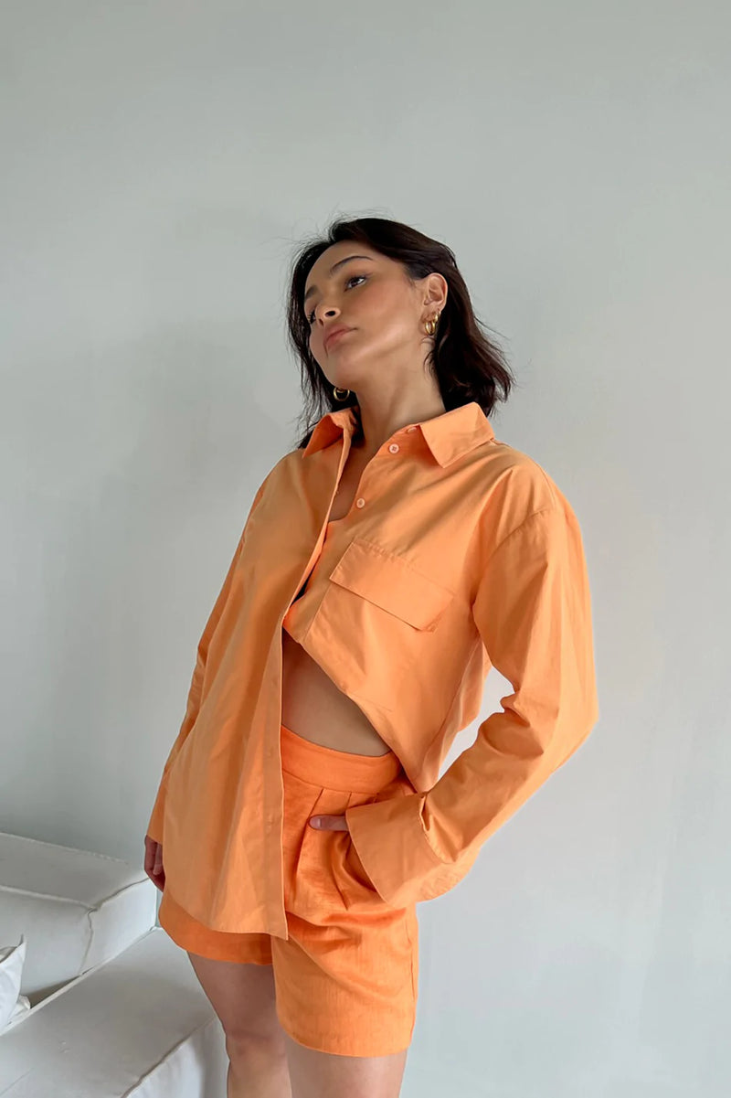 Elysian Collective Raef The Label Scarlett Shirt Orange 